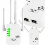 Juhtmevaba WiFi v&otilde;imendi 300 Mb/s, 2.4 GHz, 4 antenni, 2x LAN, WPS