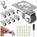 M&ouml;&ouml;bli rattad kummipinnaga, 12 mm, 8 tk