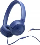 Juhtmega JBL Tune 530 k&otilde;rva peal olevad k&otilde;rvaklapid, sinised