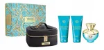 L&otilde;hnakomplekt VERSACE DYLAN TURQUOISE: 100 ml EDT, du&scaron;igeel 2&times;100 ml, kosmeetikakott