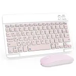 Juhtmeta AZERTY klaviatuur koos Bluetooth hiirega
