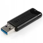 USB m&auml;lupulk Verbatim 64GB USB-A 3.2 PinStripe must 49318
