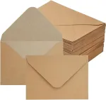 DIN B6 pruunid &uuml;mbrikud, 50 tk, 130 g/m&sup2;