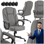 Kontoritool PHONIX, ergonoomiline, hall, p&ouml;&ouml;rleva alusega
