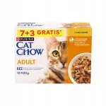 PURINA Cat Chow m&auml;rg kassitoit kanaga t&auml;iskasvanud kassidele, 10 x 85 g