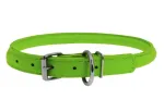 Nahast &uuml;mmargune koera kaelarihm WAUDOG, 8 mm, 20-25 cm, roheline