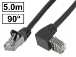 V&otilde;rgu kaabel Cat.6A, varjestatud, RJ45-RJ45, 90&deg; nurga all, 5 m