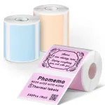 Phomemo kleebised, 40x30 mm, roosa, sinine, liivakarva, 3 v&auml;rvi