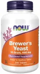 Toidulisand NOW Foods Brewer's Yeast 650mg, 200 tabletti