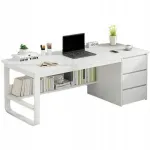Kirjutuslaud Loft White 3 riiuliga