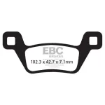 Mootorratta piduriklotsid EBC KYMCO MXU 500 ja DXU (12-13)