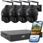 4K WiFi valvekomplekt 8Mpx 4 traadita p&ouml;&ouml;rlevat kaamerat koduseks kasutamiseks