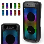 Kaasaskantav Bluetooth helik&otilde;lar RGB valgustuse, raadio ja MP3ga, must