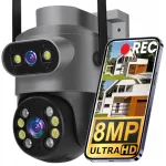 V&auml;line IP videokaamera, 8MP, 4K, WiFi, nutikas tuvastus, topeltp&ouml;&ouml;ramine