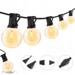 15 m p&auml;ikesepatareidega girliand 50 LED IP44