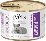 4VETS steriliseeritud m&auml;rgtoit steriliseeritud kassidele k&uuml;&uuml;likuga, 185 g