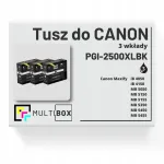 PGI-2500XL must tindikassett, 3 tk, Canon Maxify MB5150/MB5450/MB5050/iB4050 jaoks