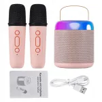 Kaasaskantav mikrofon ja helikomplekt Mini Karaoke BT koos 2 K7-ga