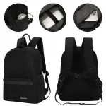 Seljakott WINGS, must, 20 l, sobib k&auml;sipagasi ja kooli jaoks