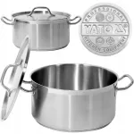 Roostevabast terasest pott kaanega YATO GASTRO 32x16 cm 12,9 l YG-00043