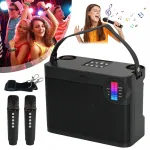 Juhtmevaba Bluetooth 5.3 karaokek&otilde;lar kahe mikrofoniga peres&uuml;ndmusteks