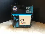 HP 63 Tri-color tindikassett F6U61AN, originaal