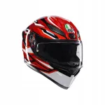 Motomatkuri kiiver AGV K1 S Lion, must/punane/valge, suurus S