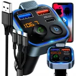Auto Bluetooth FM saatja, 3 USB, MP3 m&auml;ngija, RGB laadija