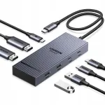 USB-C jaotur UGREEN, 2 HDMI, 4K@60Hz, 10Gbps dokk