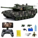 Puldiga juhitav RC tank WiFi kaamera, suitsuefekti ja kilbiga
