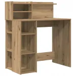 Kirjutuslaud riiulitega, artisan tamme toonis