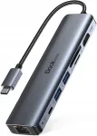 USB jagaja 7-&uuml;hes: HDMI, Ethernet, USB 3.0, MicroSD