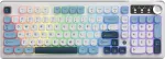 Juhtmevaba klaviatuur Ajazz AF98 PLUS RGB, valge, membraan
