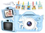 Laste digitaalne fotoaparaat Full HD 12 MPX Unicorn XXL sinine