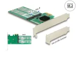 PCIe kaart 4x M.2 Key B, madala profiiliga, Delock 89588