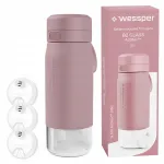 Klaasist veepudel filtriga 500 ml Wessper B2 Actitex, 3 filtrit