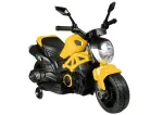 Laste elektriline motoroller LED-tuledega, kollane