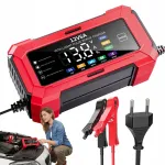 Aku laadija 12V 6A LCD-ekraaniga, sobib AGM, GEL, autodele ja mootorratastele