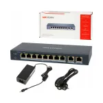 PoE l&uuml;liti HIKVISION, 8 PoE, 2 LAN, 100 Mbps, kaameratele