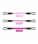 Shein PINK 3-osaline treeningkummide komplekt, 34 cm