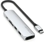 USB-C jagaja SLIM PLUS 6-in-1, PD 100W, HDMI 4K 60Hz, h&otilde;bedane