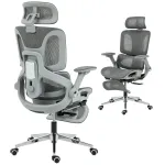 HOMCOM ergonoomiline kontoritool nimmetoega, hall