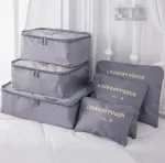 Reisikottide komplekt, 6 tk, hallid