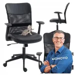 Kontoritool TILT RIOS musta v&otilde;rguga
