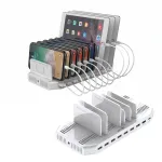 USB laadimisjaam 10 pordiga, 160W, USB-C PD 60W, QC3.0, laadijate hoidik