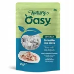 Oasy NATURY m&auml;rg kassitoit tuunikala krevettidega želatiinis, 70 g