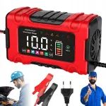 Aku laadija HIT Intel. 12V/24V, LCD-ekraan, 10A/5A, autodele ja mootorratastele