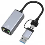 USB 3.0 v&otilde;rgukaart RJ45, 100 Mb/s