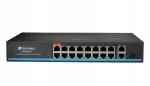 V&otilde;rgul&uuml;liti CERVUS, 16x PoE, 2x Gigabit uplink, 300W, r&auml;kki paigaldatav
