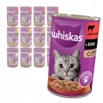 WHISKAS kassitoit veise-, kana- ja pardilihaga, 12 x 400 g
